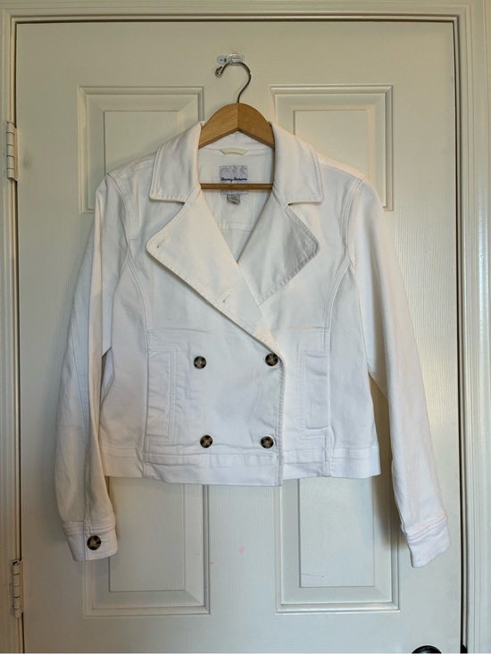 Tommy Bahama Jackets & Blazers - Tommy Bahama White Double-Breasted Jean Jacket